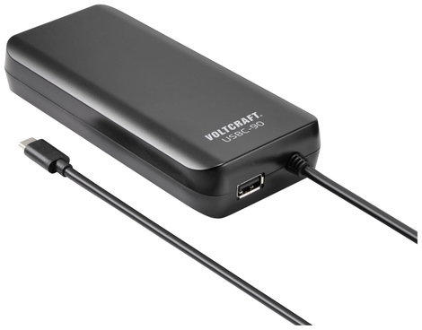 VOLTCRAFT USBC-90 USB-s töltőkészülék 90 W 5 V/DC, 20 V/DC 4.5 A USB Power Delivery (USB-PD) 4. kép