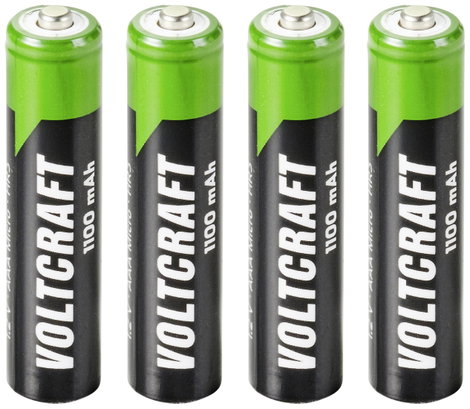 NiMh mikroakku készlet 1100 mAh 1,2 V 4 db, VOLTCRAFT HR03 SE