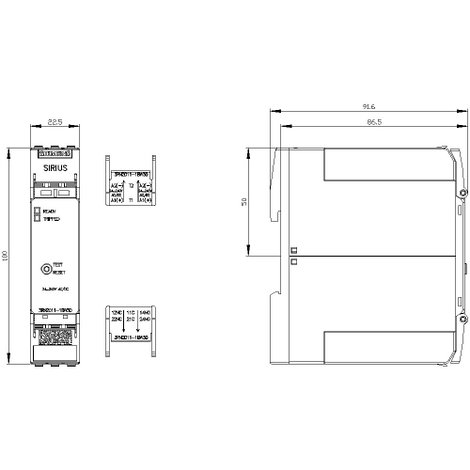 Siemens 3RN2011-1BW30 Termisztor motorvédő relé 2 váltó 1 db 3. kép