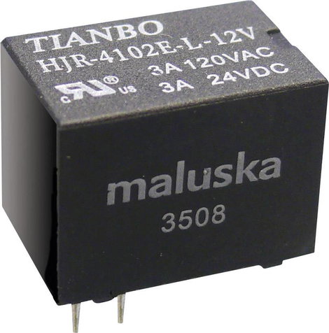 Tianbo Electronics HJR-4102-L-24VDC-S-Z Nyák relé 24 V/DC 5 A 1 váltó 1 db
