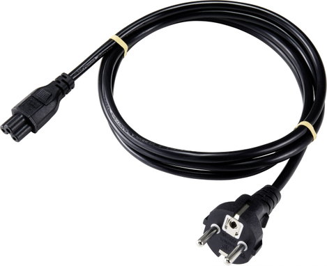 Sygonix SY-5042732 Notebook Hálózati kábel Fekete 1.80 m