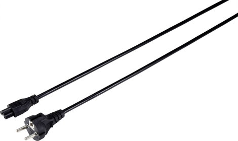 Sygonix SY-5042732 Notebook Hálózati kábel Fekete 1.80 m 2. kép
