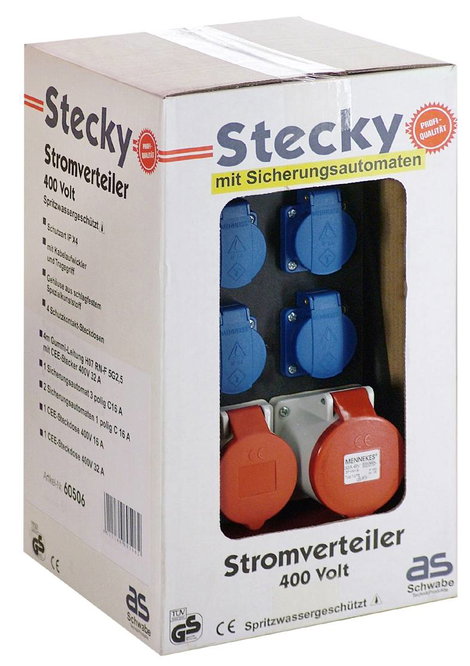 CEE áramelosztó Stromverteiler STECKY 2 400?V CEE 60506 400 V 32 A as - Schwabe 2. kép