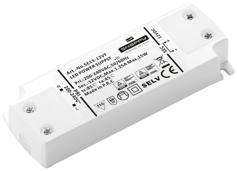 Dehner Elektronik SE 15-12VF (12VDC) LED transzformátor, LED meghajtó Állandó feszültségű 15 W 1.25