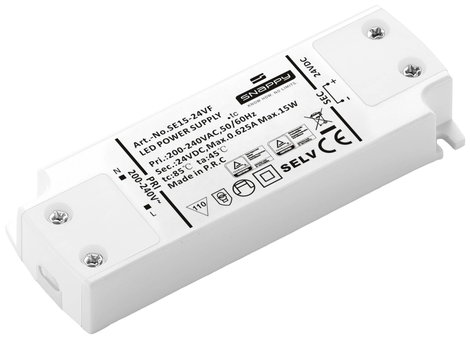 Dehner Elektronik SE 15-24VF (24VDC) LED transzformátor, LED meghajtó Állandó feszültségű 15 W 0.625