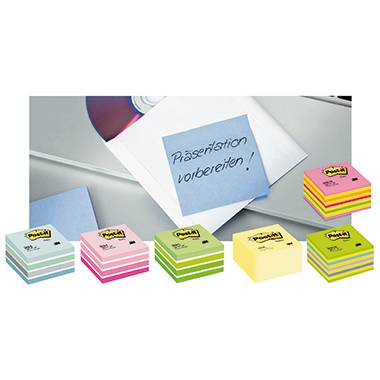 Post-it Öntapadó jegyzettartó kocka 2028B 76 mm x 45 mm Pasztellkék 450 lap 3. kép