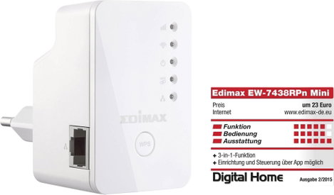 EDIMAX WLAN hatótáv növelő EW-7438RPn Mini met EdiRange App 29218C2 300 MBit/s 5. kép