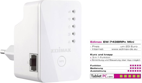 EDIMAX WLAN hatótáv növelő EW-7438RPn Mini met EdiRange App 29218C2 300 MBit/s 6. kép