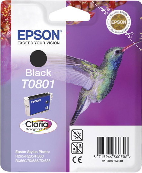 Epson Tinta T0801 Eredeti Fekete C13T08014011