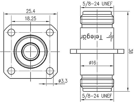 Telegärtner J01024A0005 J01024A0005 N adapter N alj - N alj 1 db 2. kép