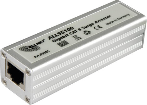 LAN túlfeszültség elleni védelem, 10/100/1000 Allnet ALL95100 1 db