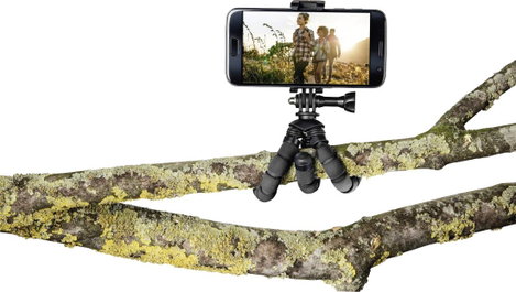 Hama Mini állvány 1/4 col Munkamagasság=7 - 14 cm Fekete Okostelefonokhoz és GoPro-hoz 5. kép