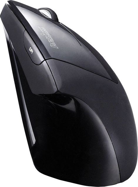 Perixx Perimice -713 Ergonomikus egér Rádiójel vezérlésű Optikai Fekete 6 Gombok 2000 dpi Ergonómiku
