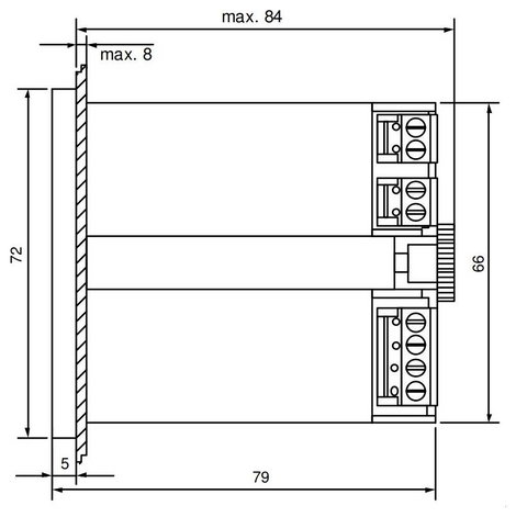 Ziehl MINIPAN 300 DC Beépítési méret 33 x 68 mm 4. kép