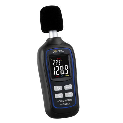 Zajszintmérő 35 - 135 dB 31,5 Hz - 8 kHz, PCE Instruments PCE-MSL 1