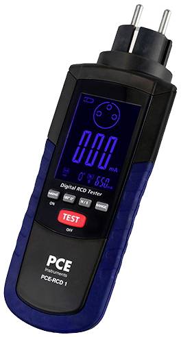 VDE telepítés teszter, szabvány 0100-600, PCE Instruments PCE-RCD 1