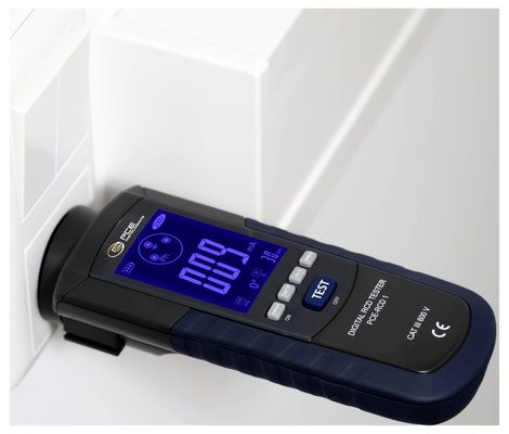 VDE telepítés teszter, szabvány 0100-600, PCE Instruments PCE-RCD 1 4. kép