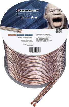 Oehlbach 305 Hangszóró kábel 2 x 4.00 mm² Átlátszó 30 m