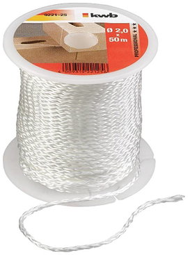 kwb 922125 Kőműves zsinór 2 mm Fehér 50 m