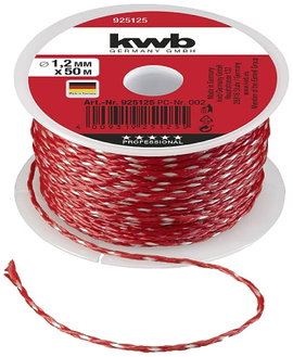 kwb 925125 Kőműves zsinór 1,2 mm Piros 50 m