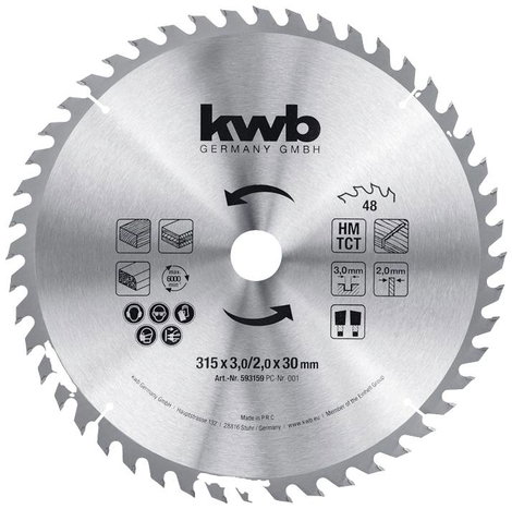 kwb 593159 Körfűrészlap 315 x 30 mm 1 db