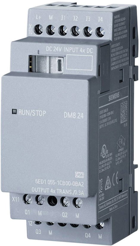 PLC bővítőegység 24 V/DC, Siemens LOGO! DM8 24 0BA2 6ED1055-1CB00-0BA2