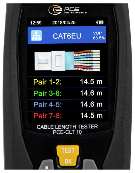Hálózat teszter, PCE Instruments PCE-CLT 10 2. kép