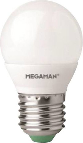 Megaman LG2605.5 E27 2800K LED EEK F (A - G) E27 Csepp forma 5.5 W = 40 W Melegfehér (Ø x H) 45 mm x