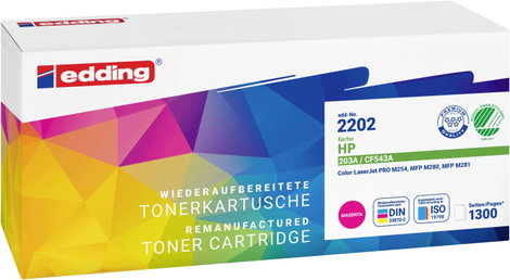 Edding EDD-2202 Toner helyettesíti HP 203A (CF543A) Bíbor 1300 oldal Kompatibilis Toner