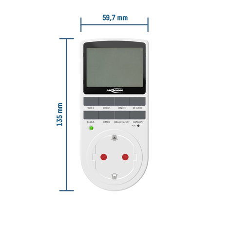 Ansmann 1260-0006-590-01 Időkapcsoló óra programozó csomag Digitális Napi program, Heti program 3680 2. kép