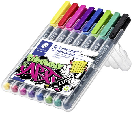 Staedtler Alkoholos filc Folienstift Lumocolor® permanent 318 Különböző színű 318 WP8-1 2. kép