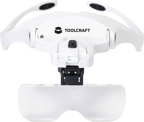 TOOLCRAFT 2469761 Nagyítós szemüveg LED-es világítással Nagyítási tényező: 3.5 x, 2.5 x, 2.0 x, 1.5 2. kép