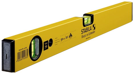 Stabila Type 70, 50 cm 2283 Könnyűfém vízmérték 50 cm 0.5 mm/m
