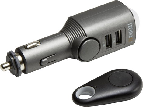 Technaxx TX-100 Autós riasztóberendezés Távirányító, Beltér felügyelet 12 V, 24 V Fekete