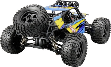 Reely RAW Narancs Brushed 1:14 RC modellautó Elektro Monstertruck 4WD RtR 2,4 GHz Akkuval és töltőké 3. kép