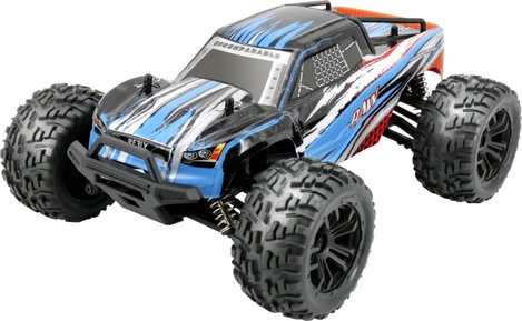 Reely RAW Kék Brushed 1:14 RC modellautó Elektro Monstertruck 4WD RtR 2,4 GHz Akkuval és töltőkészül