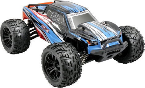 Reely RAW Kék Brushed 1:14 RC modellautó Elektro Monstertruck 4WD RtR 2,4 GHz Akkuval és töltőkészül 2. kép
