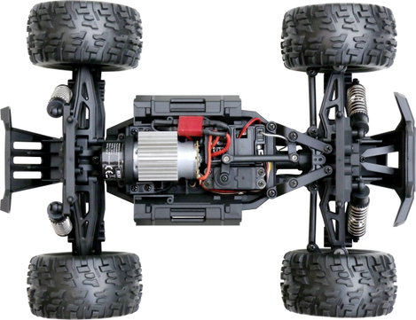 Reely RAW Kék Brushed 1:14 RC modellautó Elektro Monstertruck 4WD RtR 2,4 GHz Akkuval és töltőkészül 6. kép