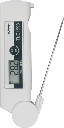 Beszúrós hőmérő (HACCP) ebro TLC 1598 Mérési tartomány, hőmérséklet -50 - 200 °C Érzékelő típus Pt10