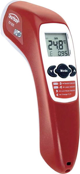 Testboy TV 325 Infra hőmérő Optika 12:1 -60 - +500 °C Érintéses mérés