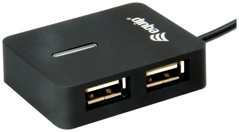 Equip 128952 2 port USB 2.0 hub Fekete 5. kép