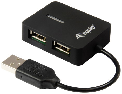 Equip 128952 2 port USB 2.0 hub Fekete 7. kép