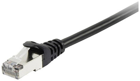 Equip 605599 RJ45 Hálózati kábel, patchkábel CAT 6 S/FTP 20.00 m Fekete aranyozott érintkező 1 db