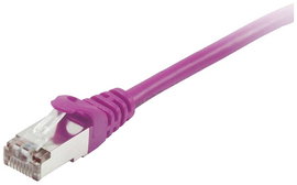 Equip 605557 RJ45 Hálózati kábel, patchkábel CAT 6 S/FTP 0.50 m Viola aranyozott érintkező 1 db