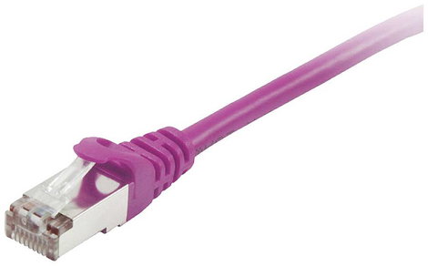 Equip 605557 RJ45 Hálózati kábel, patchkábel CAT 6 S/FTP 0.50 m Viola aranyozott érintkező 1 db