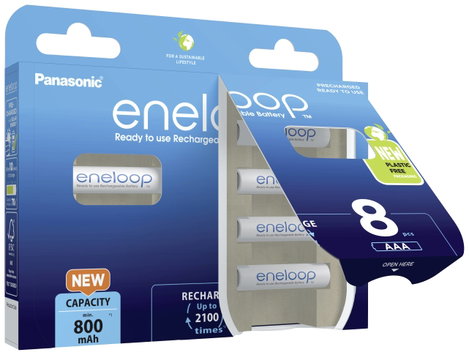 Mikroakku készlet NiMH 800 mAh 1,2 V 8 db, Panasonic eneloop HR03 4. kép