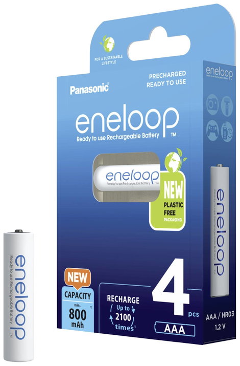 Panasonic eneloop HR03 Mikroakku NiMH 800 mAh 1.2 V 4 db 5. kép