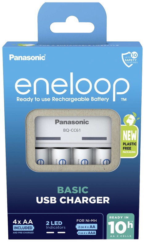 Panasonic BQ-CC61 + eneloop AA Hengeres akku töltő NiMH Mikro (AAA), Ceruza (AA) 2. kép