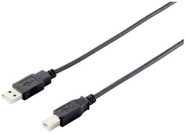 Equip USB kábel USB-A dugó, USB-B dugó 1.00 m Fekete 128863