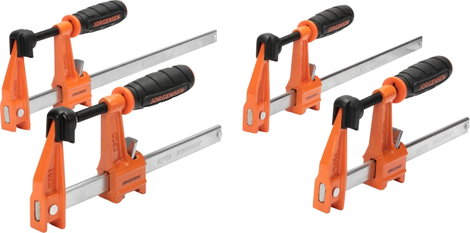 4 db közepes teherbírású acél bilincs készlet (2-15 cm, 2-30 cm) JORGENSEN 2391335 Szorítási széless 4. kép